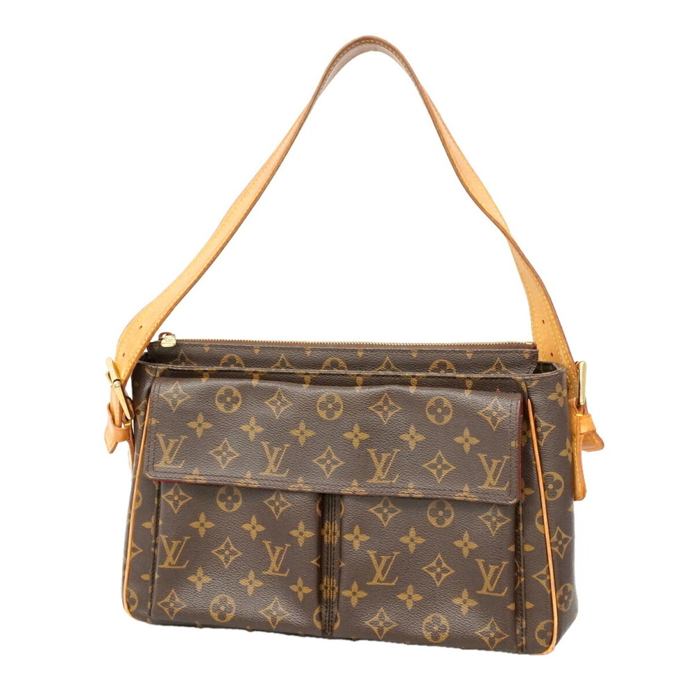 Louis Vuitton Monogram Vivacite GM Shoulder Bag M51163 Brown Women's